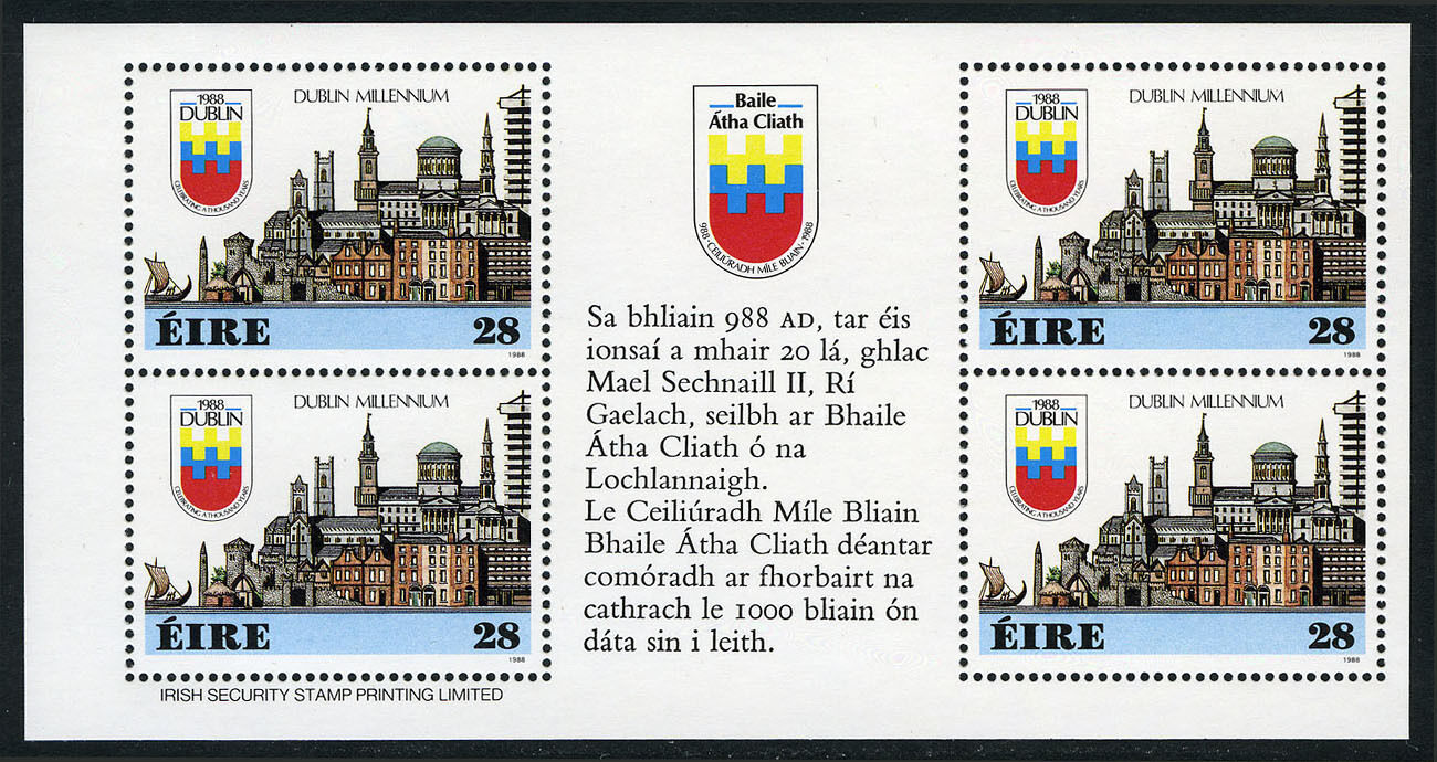 Irland 708a, Postfrisch Dublin Millennium Broschüre Im Bereich Von 4 In Gaelic,